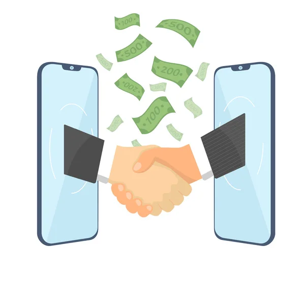 Shaking hands business design. Icon of success deal. Meeting partnership — Stock Vector
