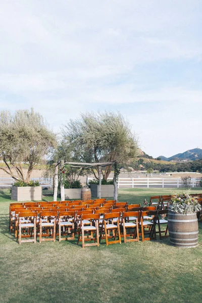 Outdoor winery wedding venue — Stock Photo, Image