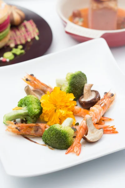 Stir fry Broccoli with shrimp — Stock Photo, Image