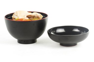 Tavuk kanadı çorbası ahşap Kupası 