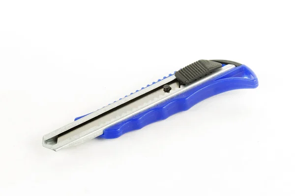 Mavi kesici çelik bıçak metal — Stok fotoğraf
