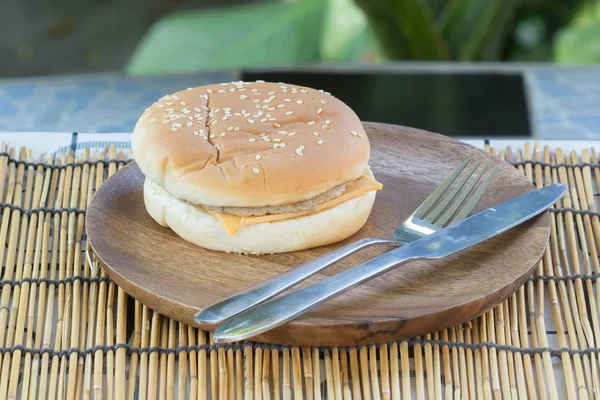 Fläsk Cheese Burger — Stockfoto