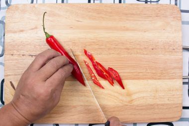 Hot Chili Peppers ahşap geniş kesim el