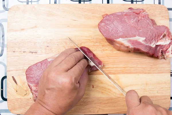 Pişirmeden önce sığır eti Dilimleme Şef 