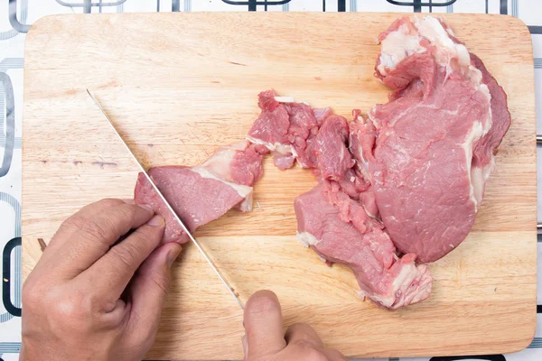 Pişirmeden önce sığır eti Dilimleme Şef 