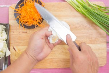 Şef temizlik bıçak kağıt ile