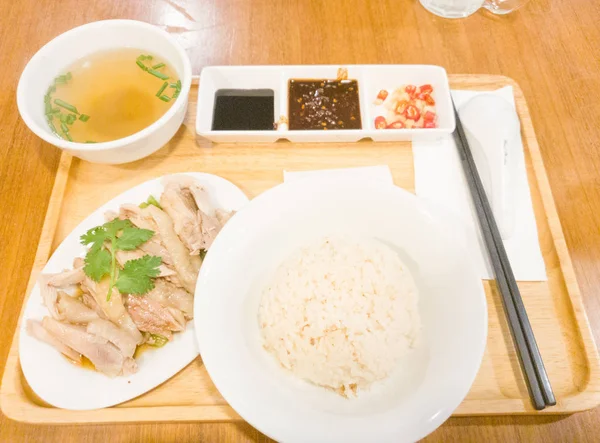 Hainanese 닭 밥 — 스톡 사진