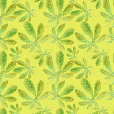 Kusursuz desenli, kestane yapraklı