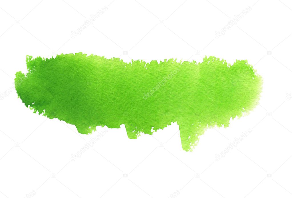 Bright green abstract smear