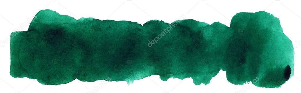 Green absrtact watercolor strip