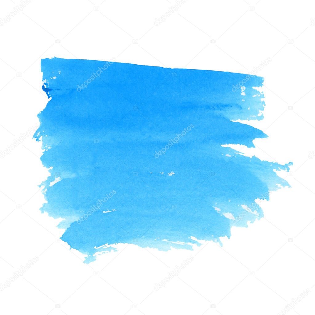 Watercolor bright blue background