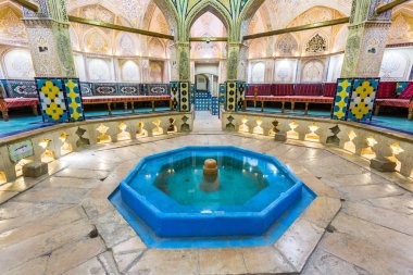 Sultan Amir Ahmad 'ın iç mimari hamamı, Kashan, İran