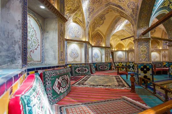 Amir Ahmad szultán belseje Történelmi fürdő, Kashan, Irán — Stock Fotó