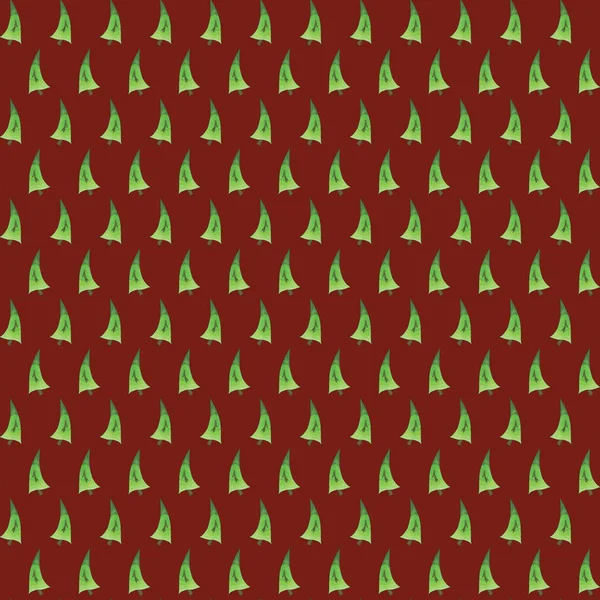 Seamless pattern of hand drawn Christmas trees — Stock Photo, Image