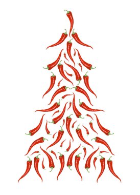 Biberden yapılmış vejetaryen Noel ağacı