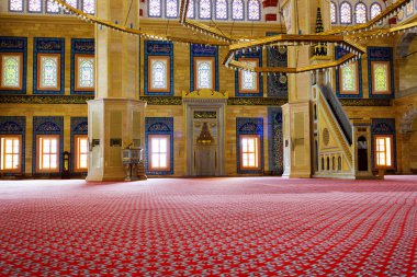 Türkiye 'nin Adana kentindeki Sabancı Merkez Camii' nin içi