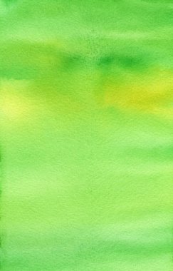 Bright green and yellow abstract watercolor background