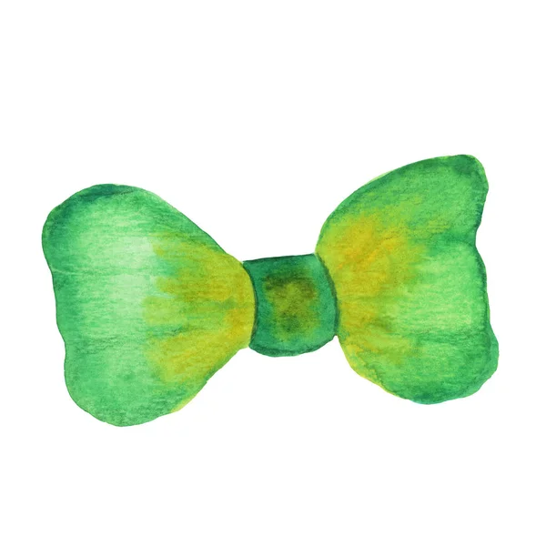 Green bow. Bow tie illustration — Φωτογραφία Αρχείου