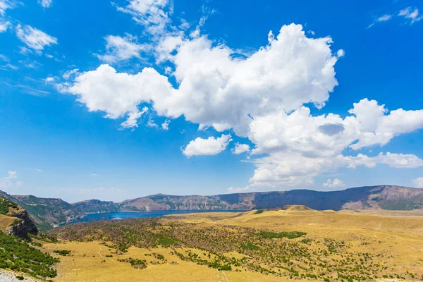 Panoramautsikt Över Sjön Nemrut Krater Bitlis Provinsen Östra Turkiet Vacker — Stockfoto