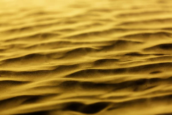 Golden Sand Ripples Patterns Horizontal Texture Dust Sandy Natural Background — Stock Photo, Image