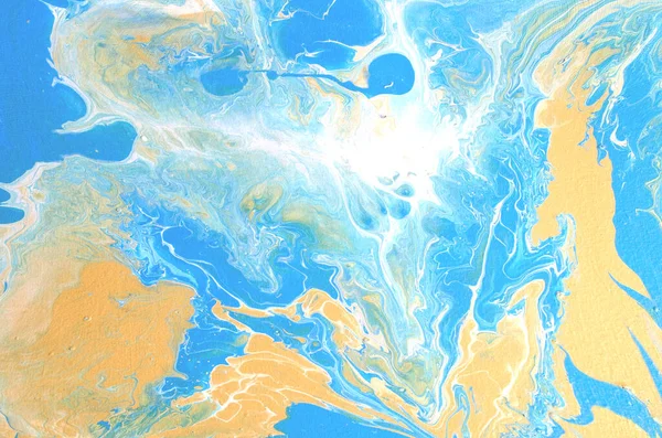 Mermer sanat. Soyut, Akrilik Boyama - Mavi, Altın