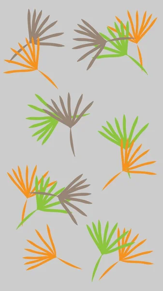 Les Feuilles Palmier Contribuent Intérieur Élégant — Image vectorielle