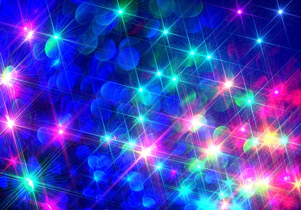 Blue Background Glowing Stars — Stock Photo, Image