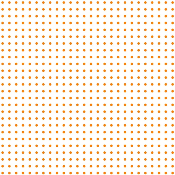 Orange Polka Dots White Background — Stock Vector