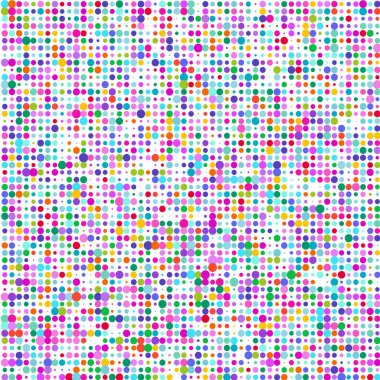 Beyaz arkaplanda çok renkli noktalar   