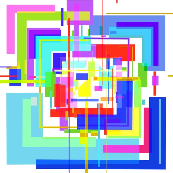 Cuadrado Abstracto Formas Geométricas Colores — Archivo Imágenes Vectoriales