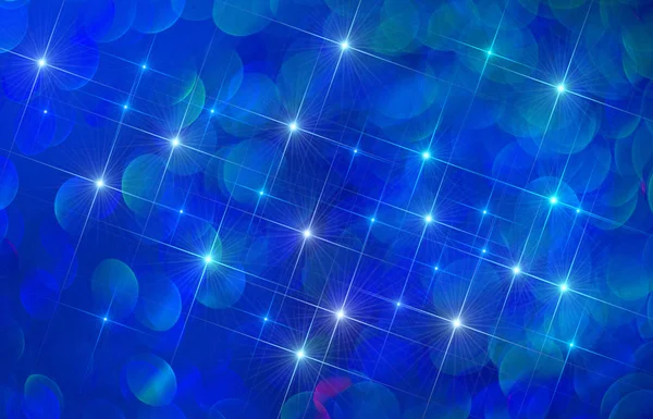 Fundo Azul Estrelas Brilhantes — Fotografia de Stock
