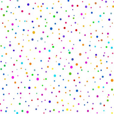 Beyaz arka planda çok renkli konfeti