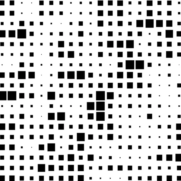 Mosaik Med Svarta Rutor Vit Bakgrund — Stock vektor