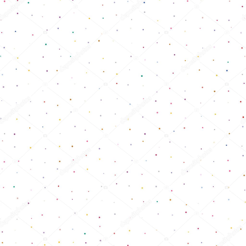 Multicolored confetti on a white background