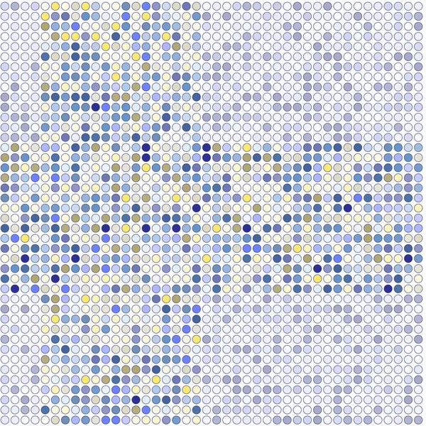 Gri arkaplanda mavi ve sarı noktalar 