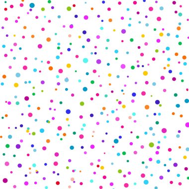 Beyaz arka planda çok renkli konfeti