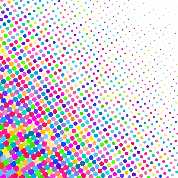 Multicolored Dots White Background — Stock Vector