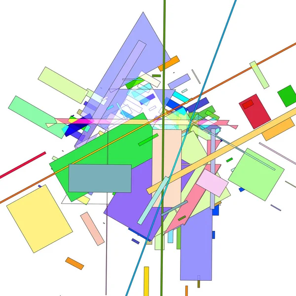 Hintergrund Mit Farbigen Geometrischen Formen — Stockvektor