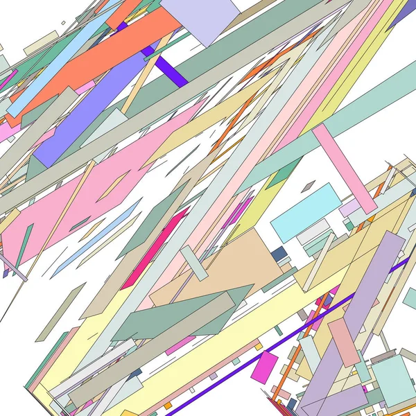 Achtergrond Met Gekleurde Geometrische Vormen — Stockvector