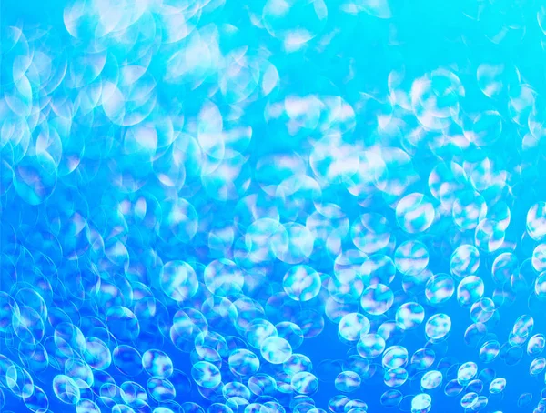 Glanzende Druppels Water Turquoise Achtergrond — Stockfoto