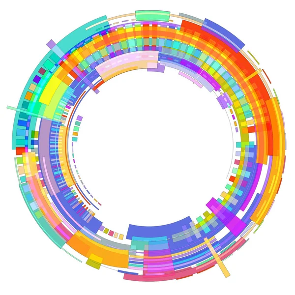 Cirkel Van Gekleurde Geometrische Vormen — Stockvector
