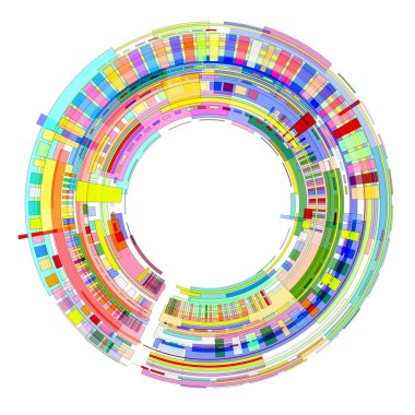 Renkli geometrik şekiller çemberi