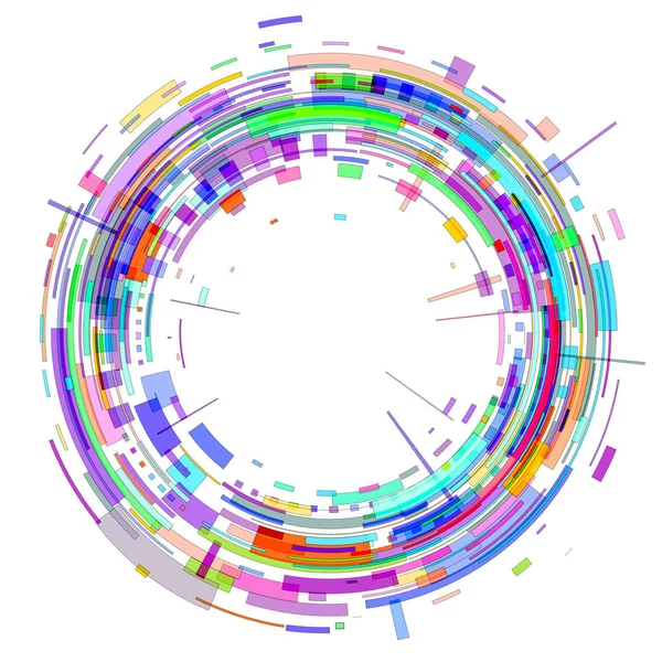 Cirkel Van Gekleurde Geometrische Vormen — Stockvector