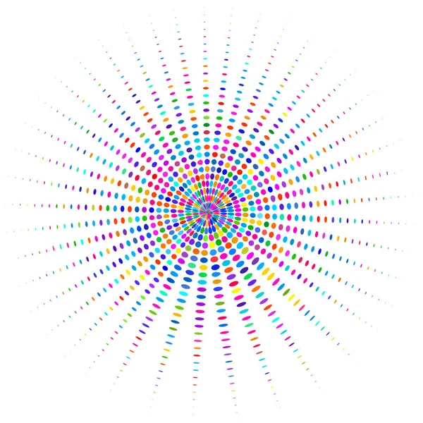 Circle Multicolored Rays — ストックベクタ