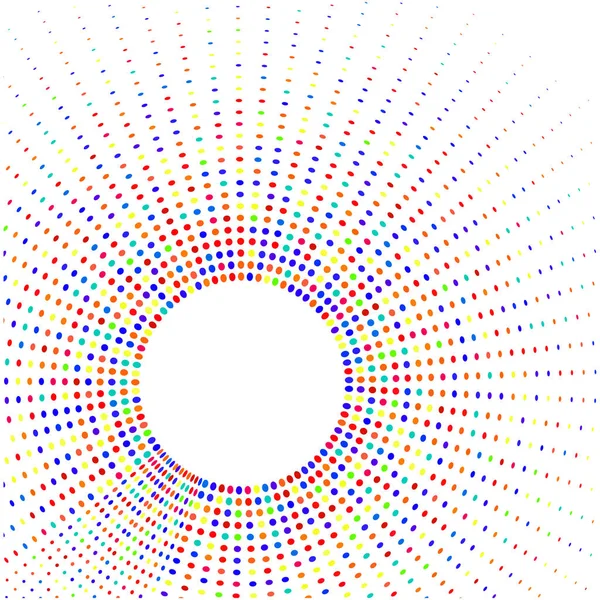 Kreis Mit Bunten Strahlen — Stockvektor