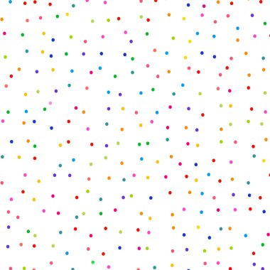 Beyaz arka planda renkli konfeti