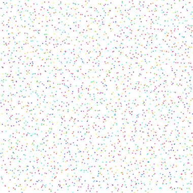 Beyaz arka planda renkli konfeti