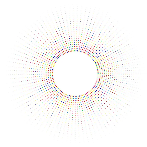 Kruh Mnohobarevnými Paprsky — Stockový vektor
