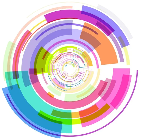 Círculo Com Formas Geométricas Multicoloridas — Vetor de Stock