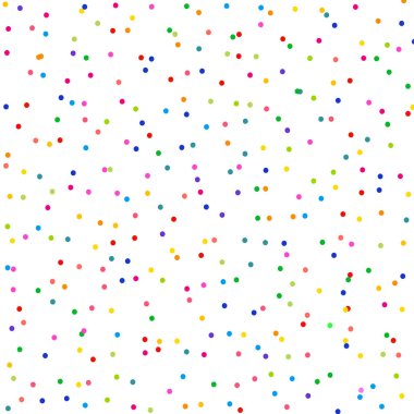 Beyaz arka planda renkli konfeti